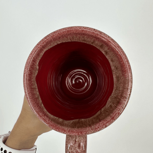 2019 Bones Coffee Gingerbread Man Deneen Pottery 14oz Commuter Red Sandy White - Picture 6 of 8